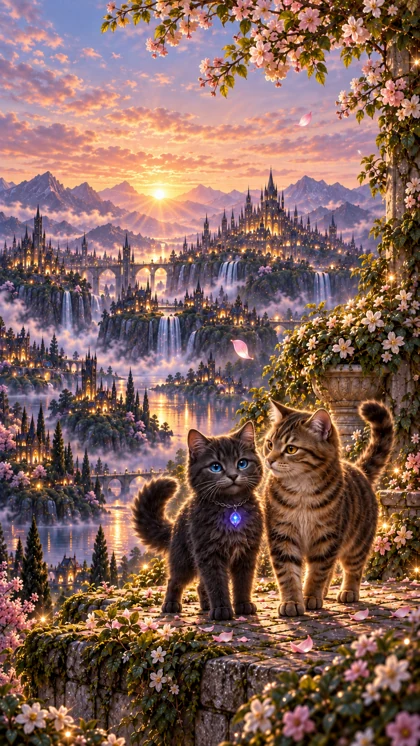 Frühling mit Pieps und Minka – Handy-Wallpaper