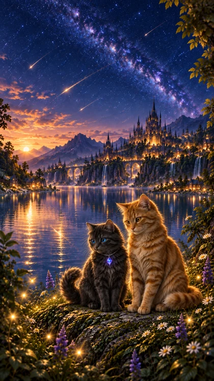 Sommer mit Pieps und Shiro – Handy-Wallpaper